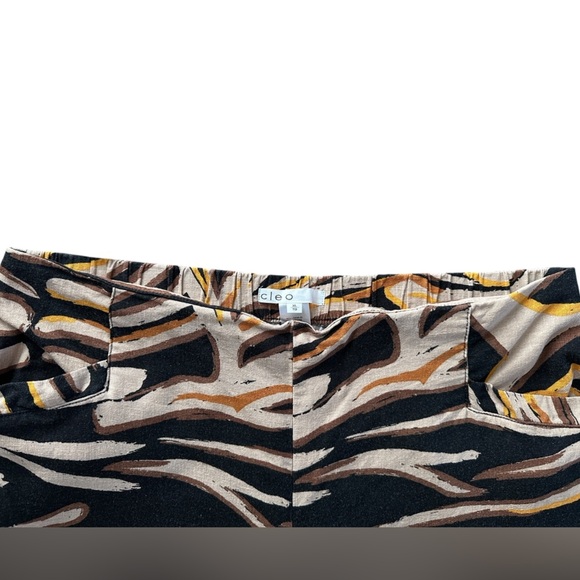 Cleo Linen-Blend Ankle Pants – Zebra Inspired Print – Size XL - Picture 5 of 9